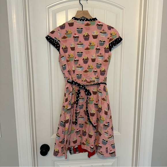 Retrolicious Mini Wrap Dress Retro 50s Vintage Cotton Dainty Kawaii Size Small - Picture 7 of 10
